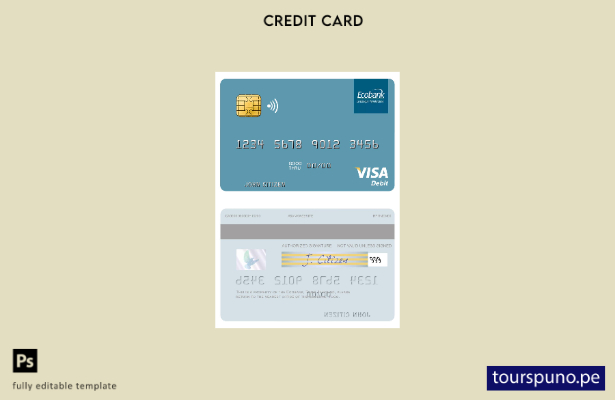 lista para imprimir plantilla de tarjeta de débito visa Togo Ecobank